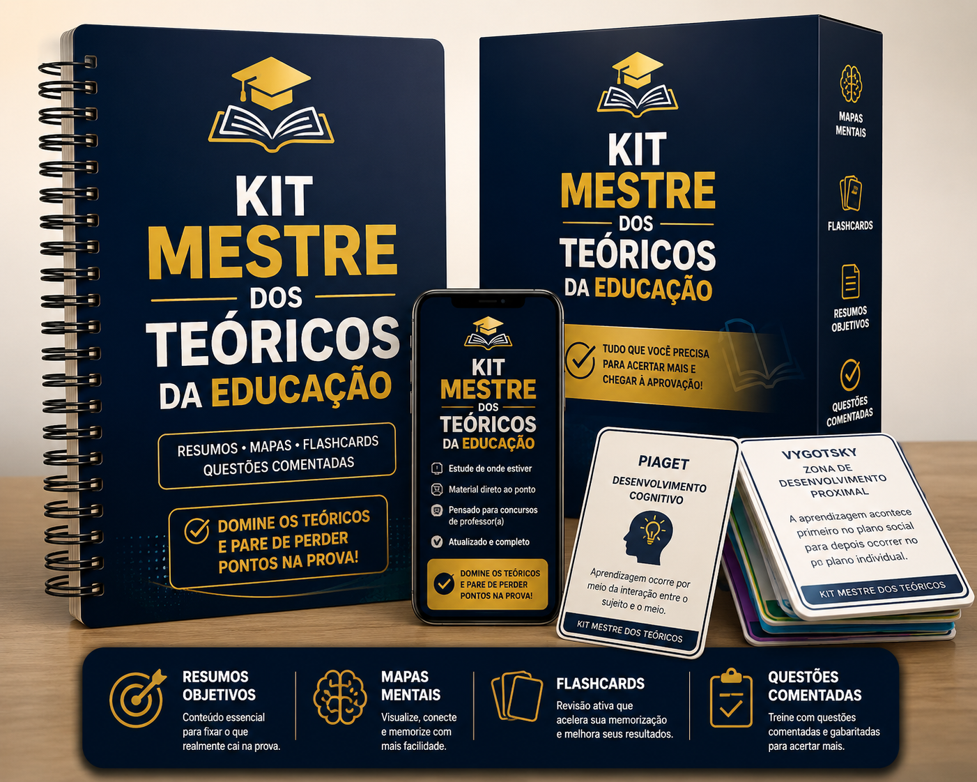 Kit Mestres da Educação - mockup do material